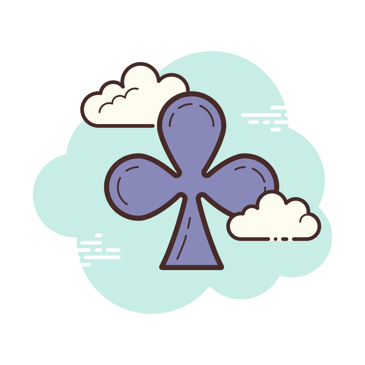 cloud style clubs icon