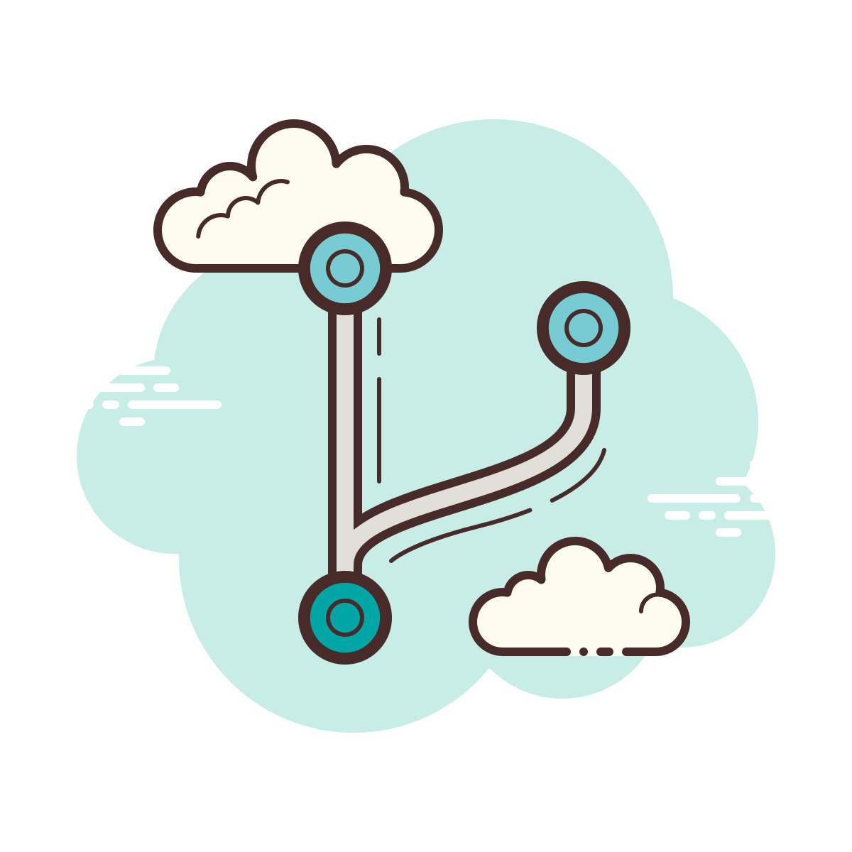 cloud style code fork icon