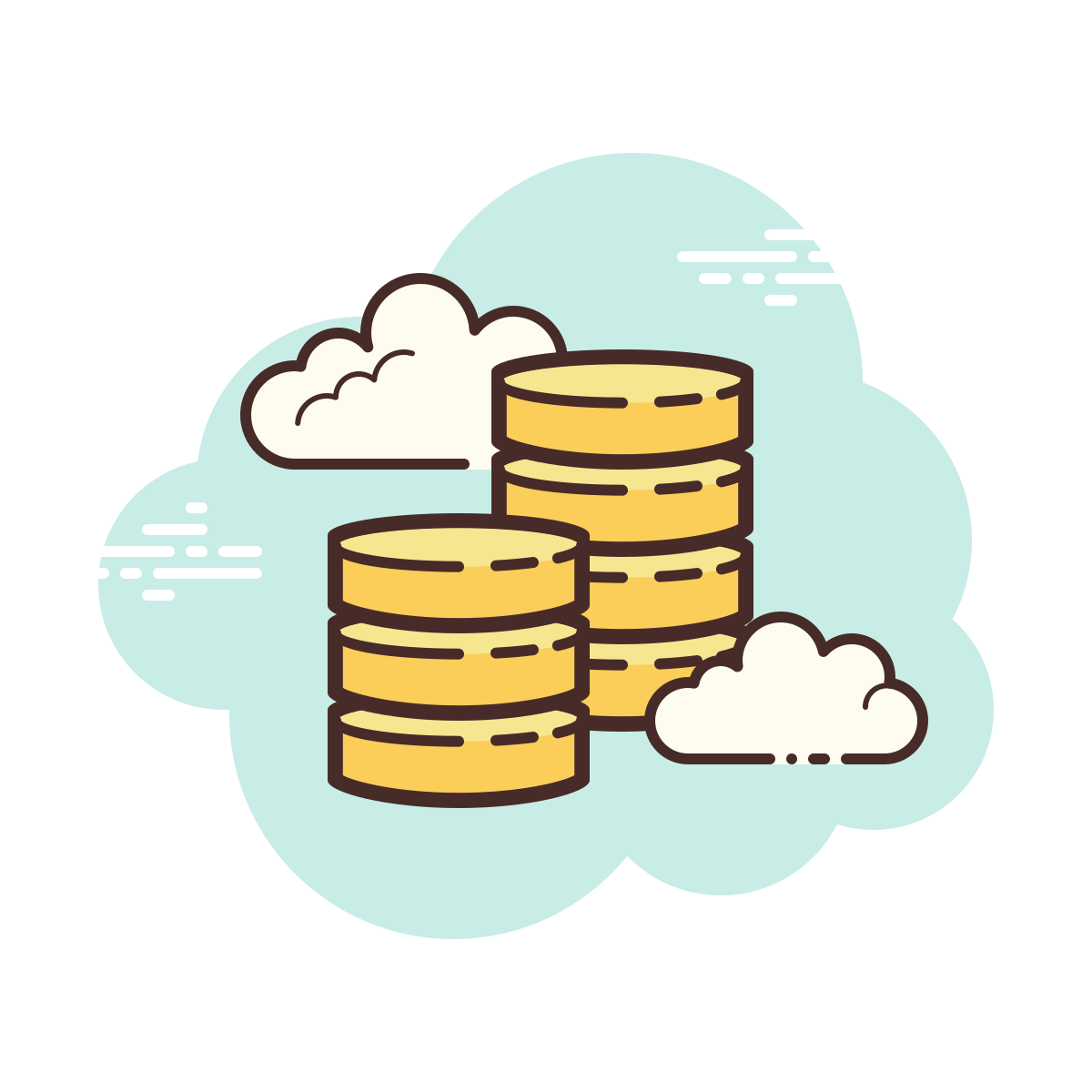 cloud style coins  v2 icon