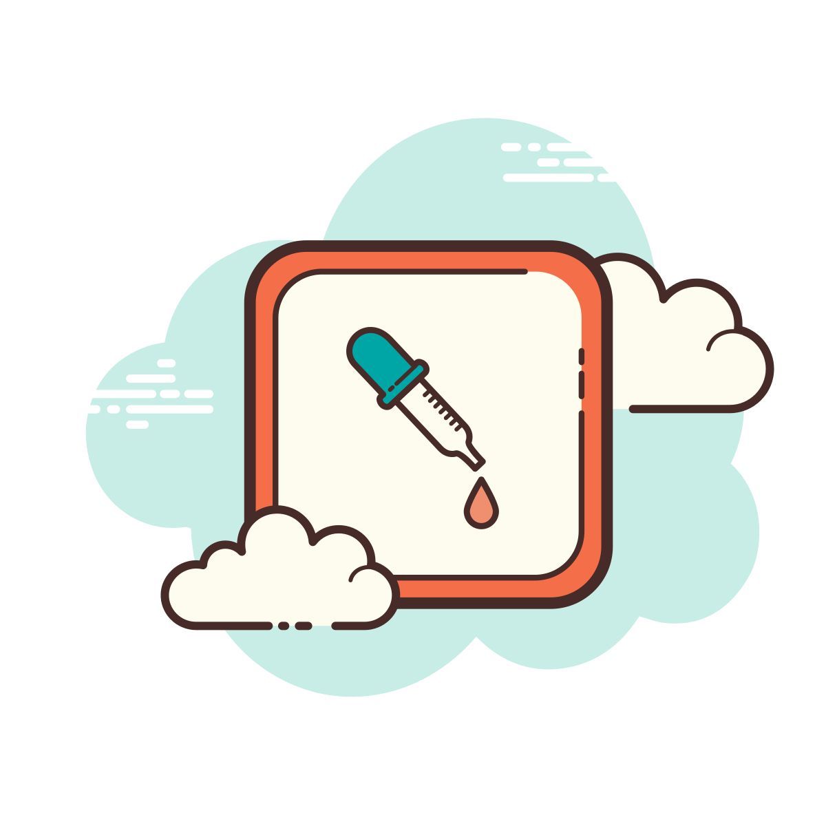 cloud style contagocce icon