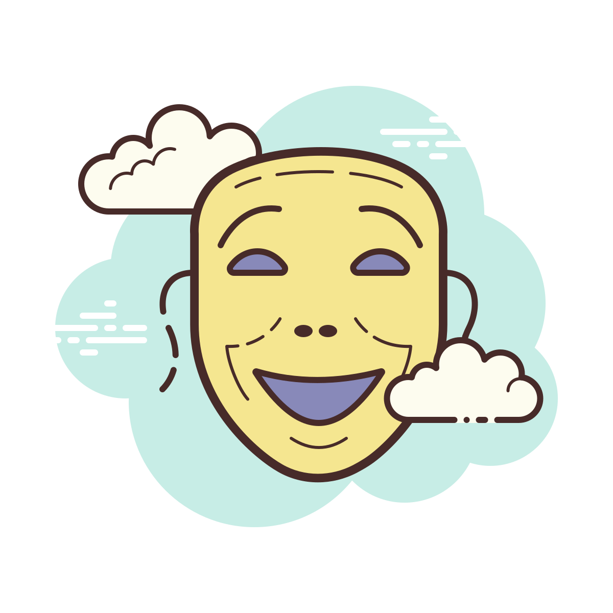 cloud style comedy icon