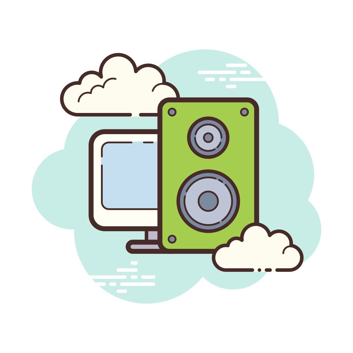 cloud style des appareils connectés icon