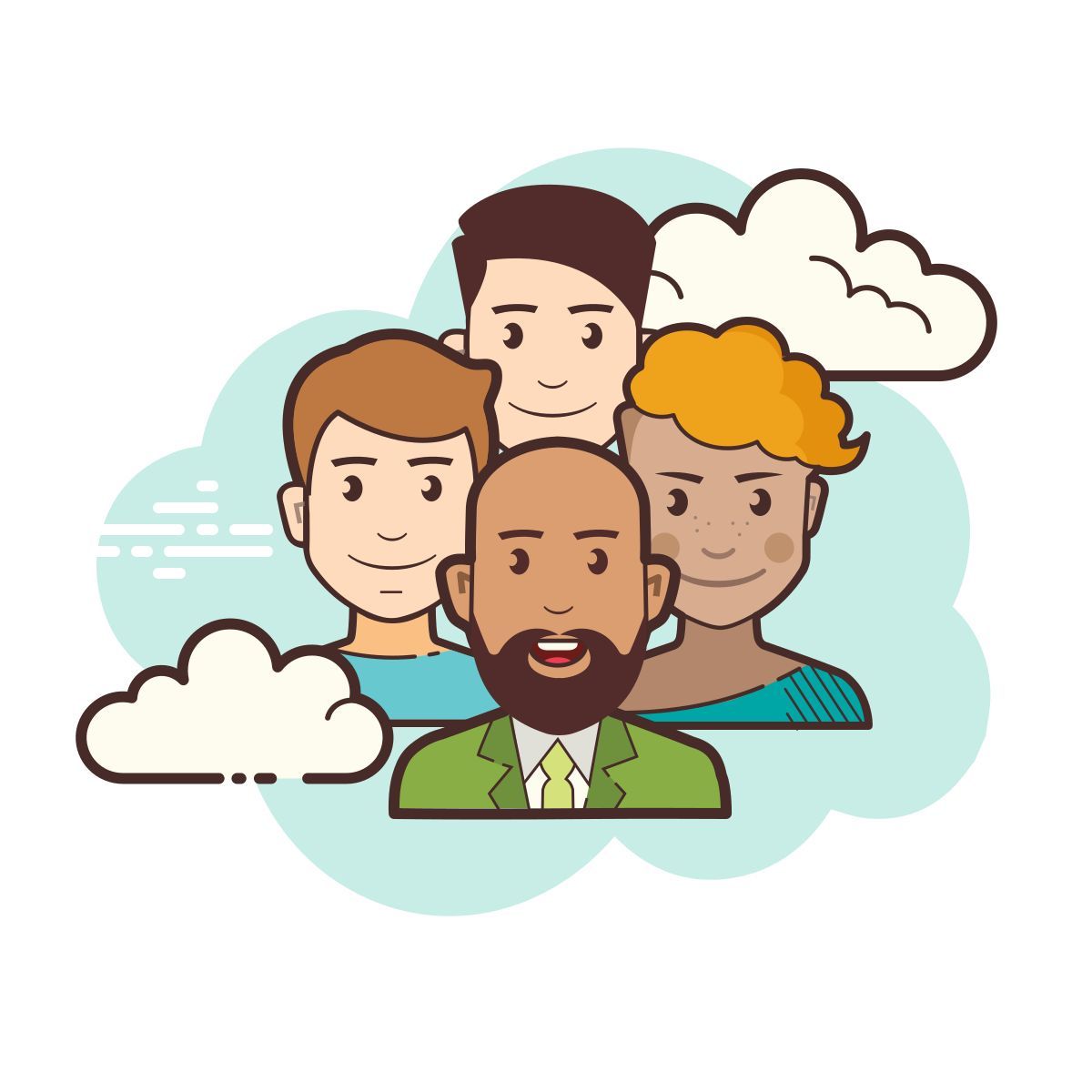 cloud style foule icon