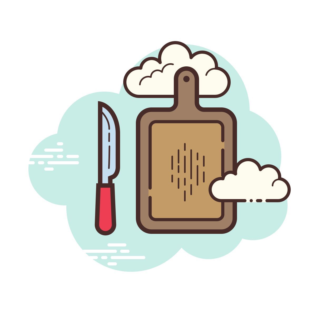 cloud style tábua de cortar icon