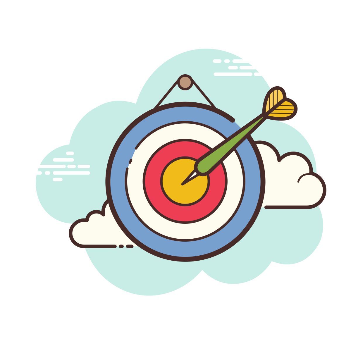 cloud style jeu de fléchettes icon