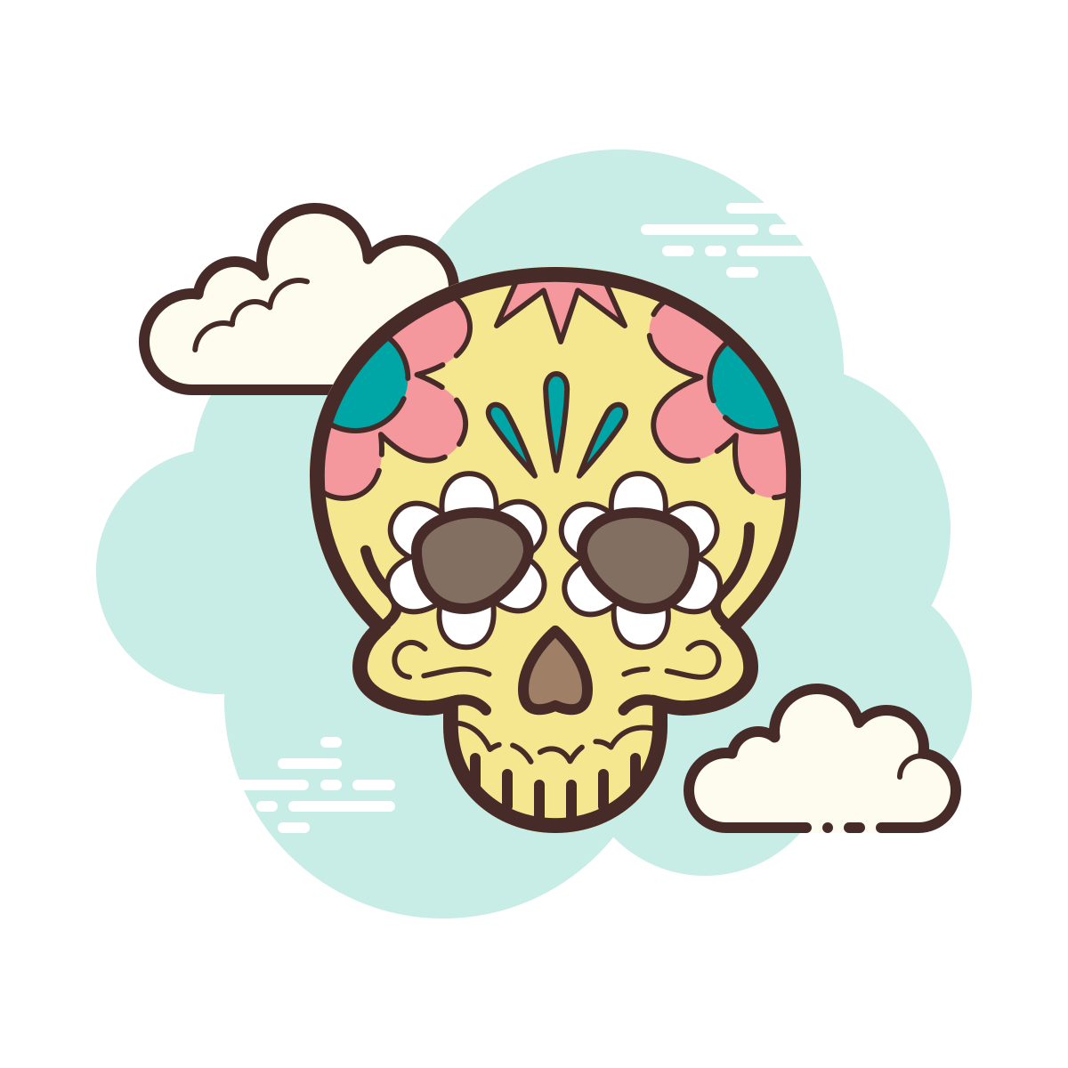 cloud style day of the dead icon