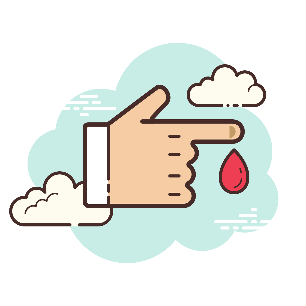 cloud style diabetes icon