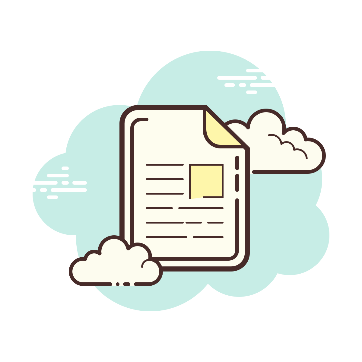 cloud style document icon