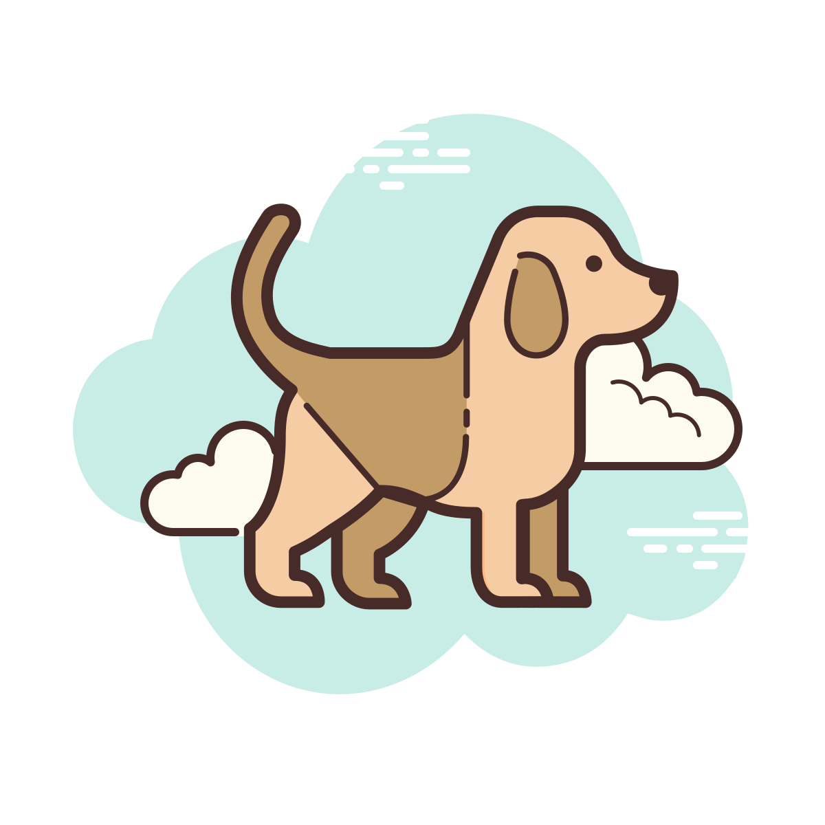 cloud style dog icon