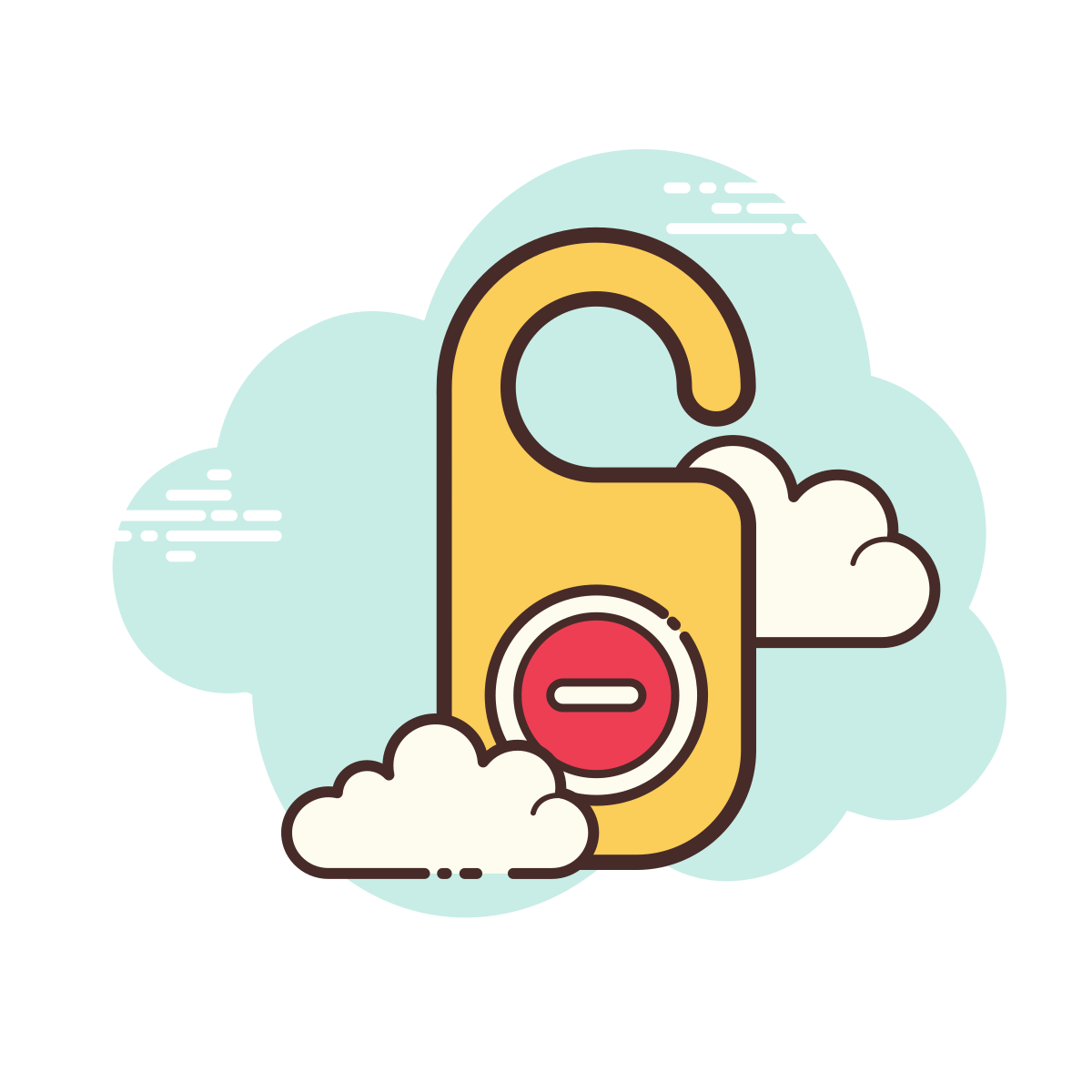 cloud style door hanger icon