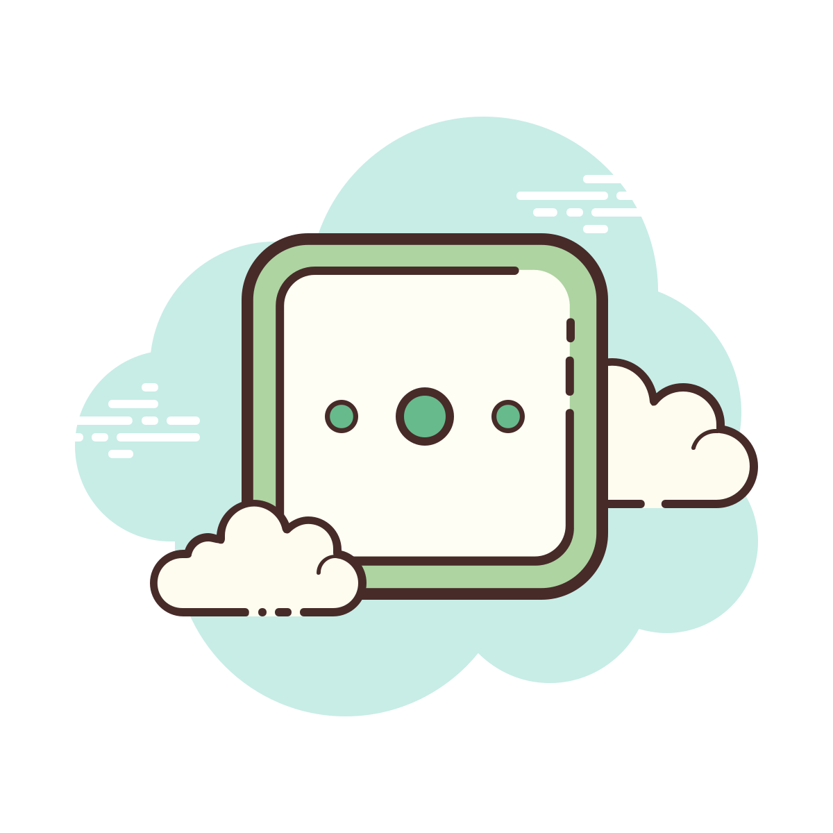 cloud style dots loading icon