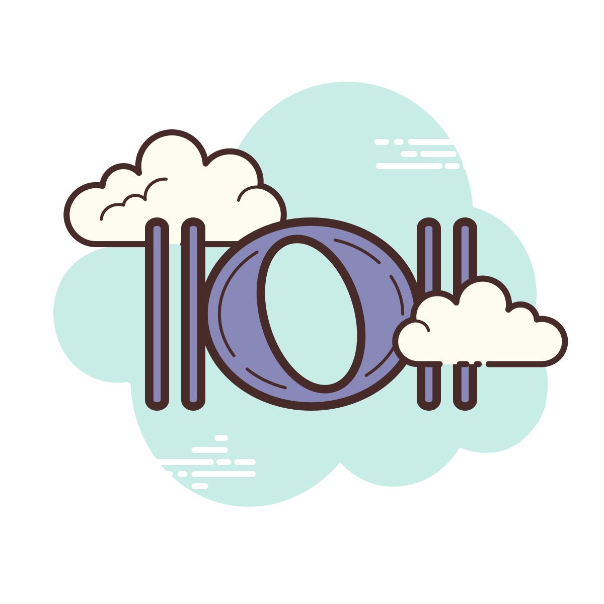 cloud style doppel ganznote icon