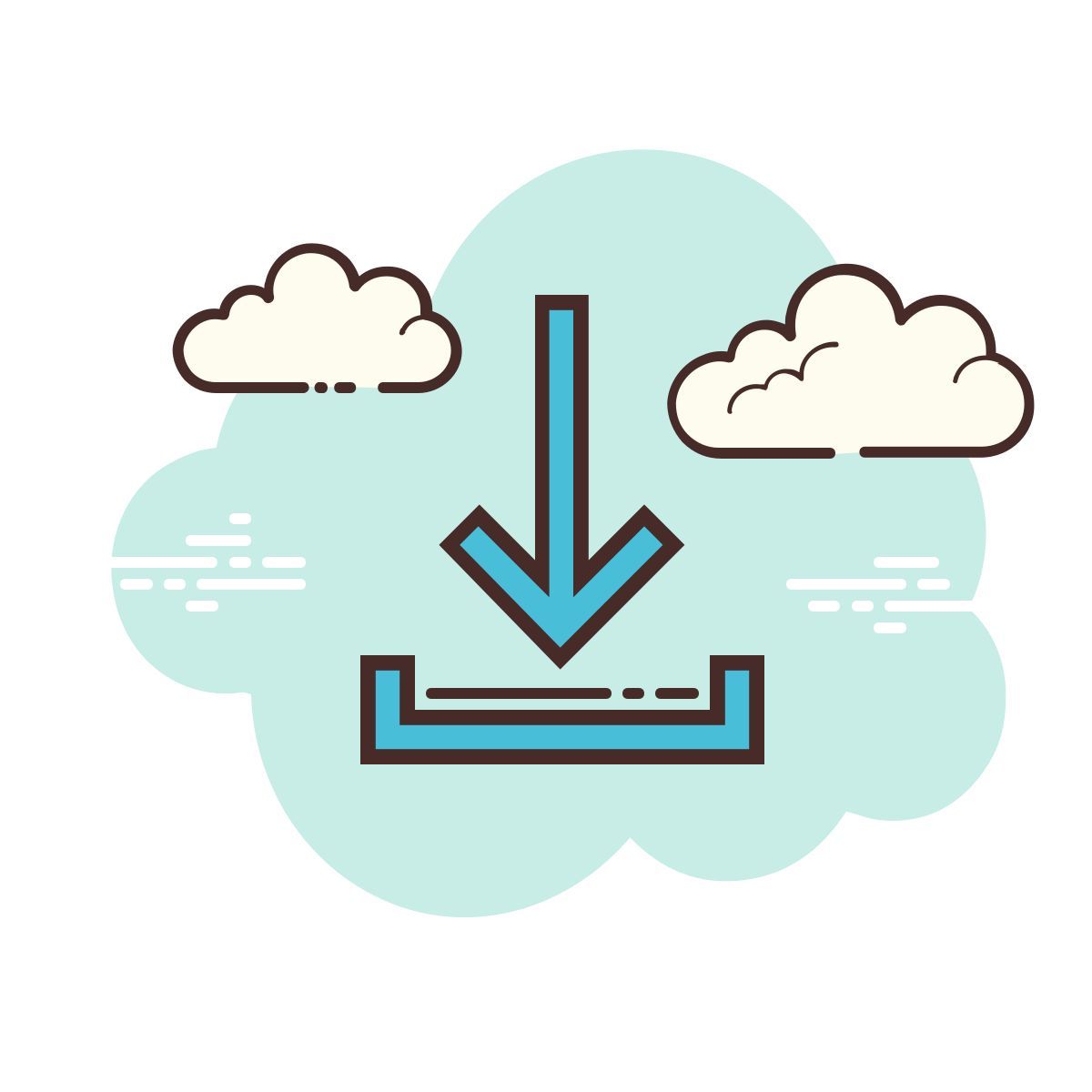 cloud style télécharger icon