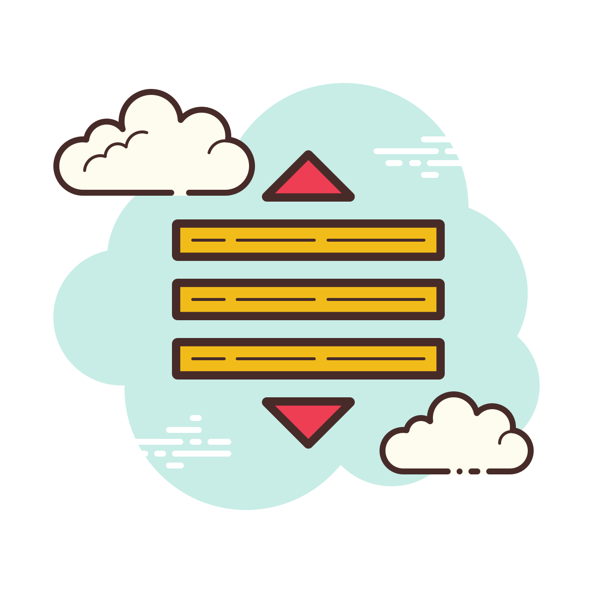 cloud style drag reorder icon