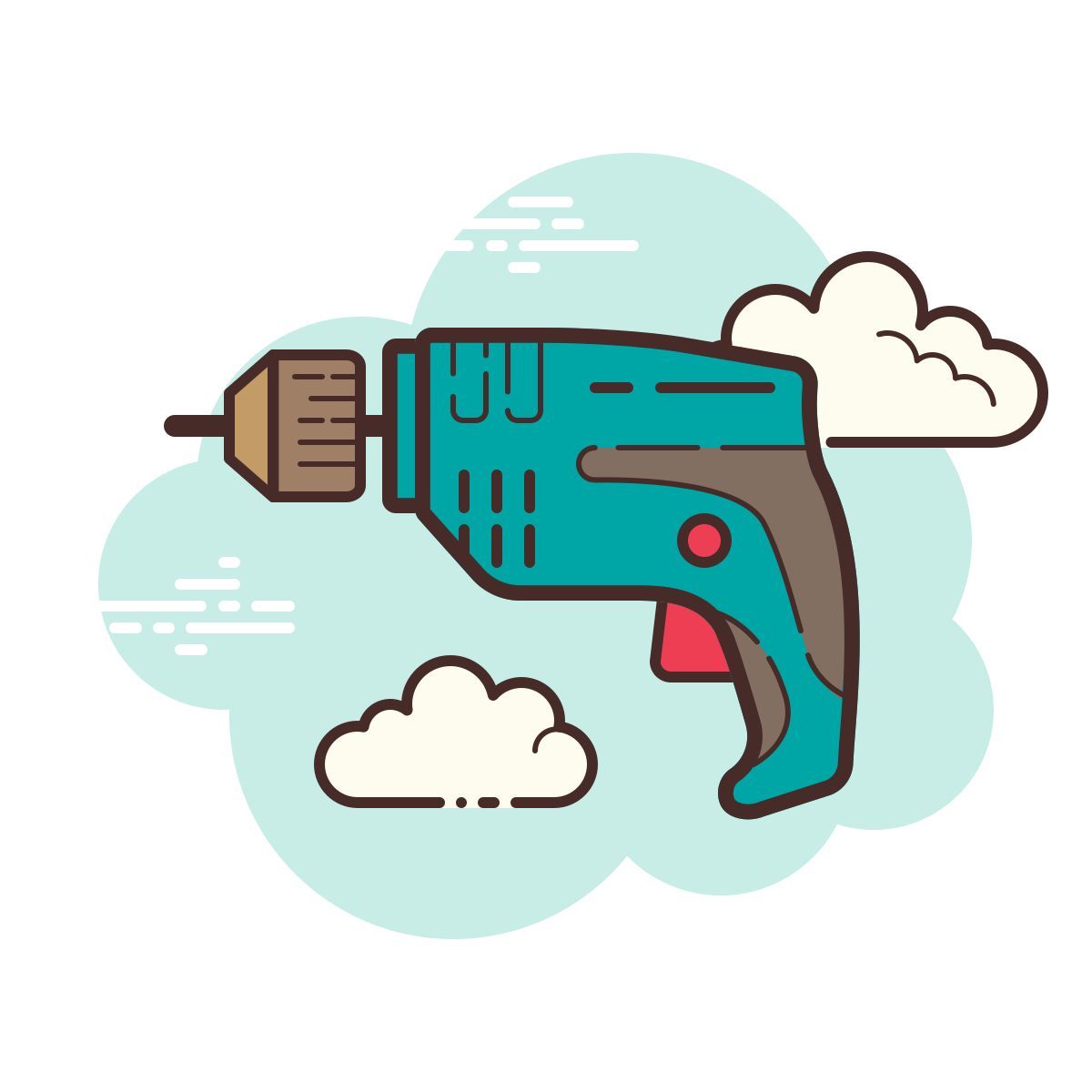 cloud style 钻头 icon