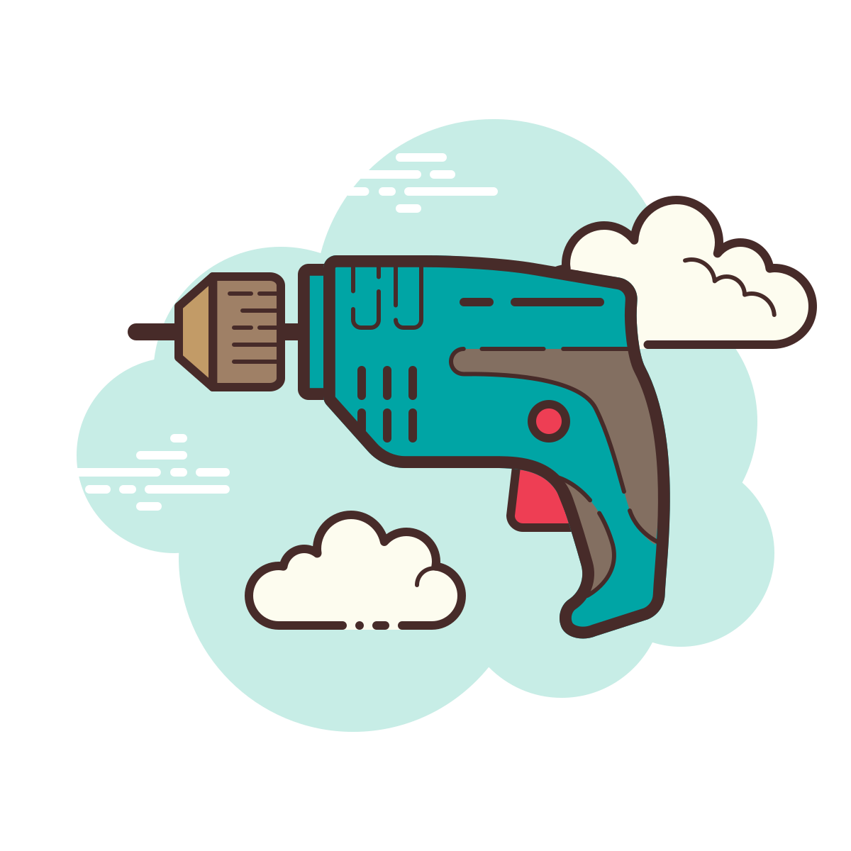 cloud style drill icon