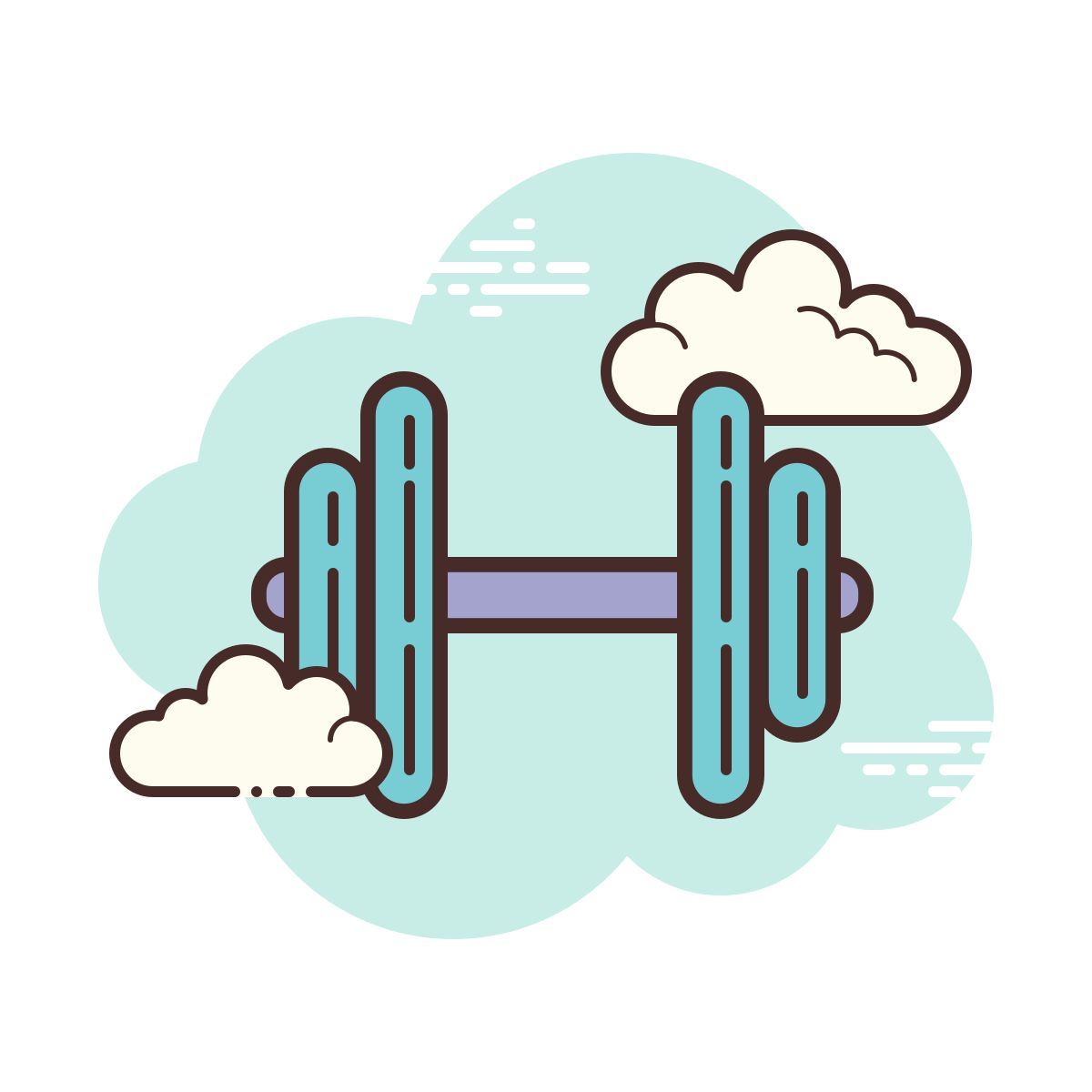 cloud style 아령 icon