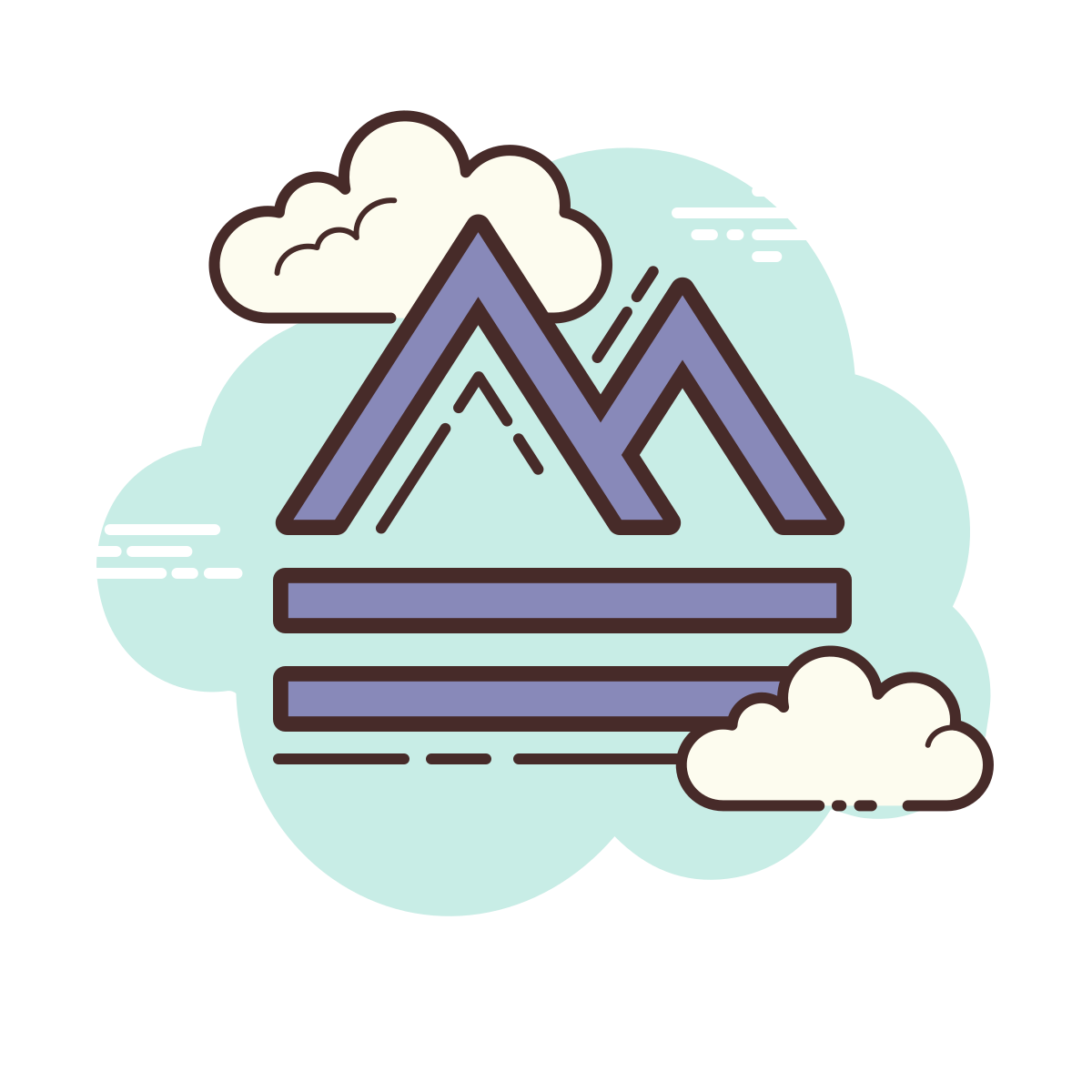 cloud style earth element icon