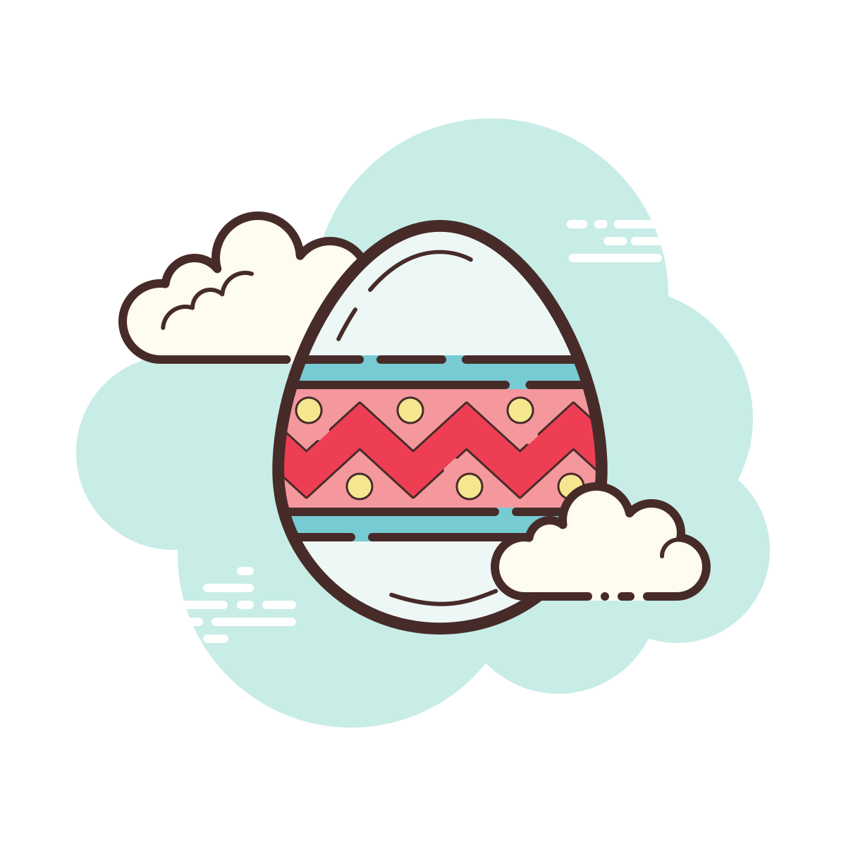 cloud style easter egg icon