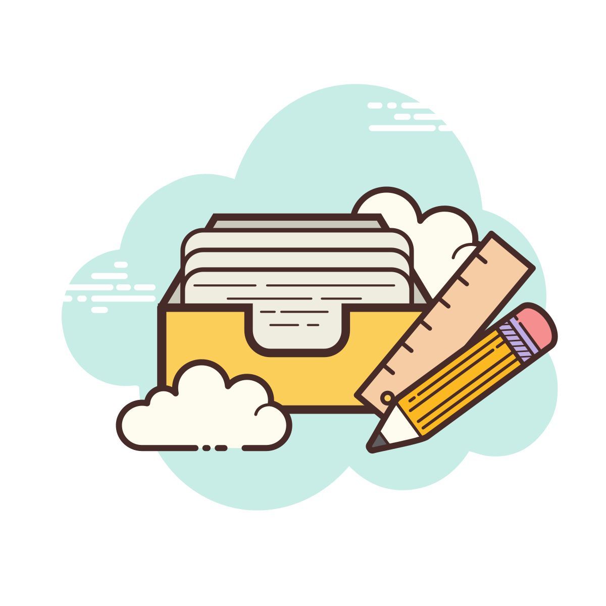 cloud style 사서함 편집 icon