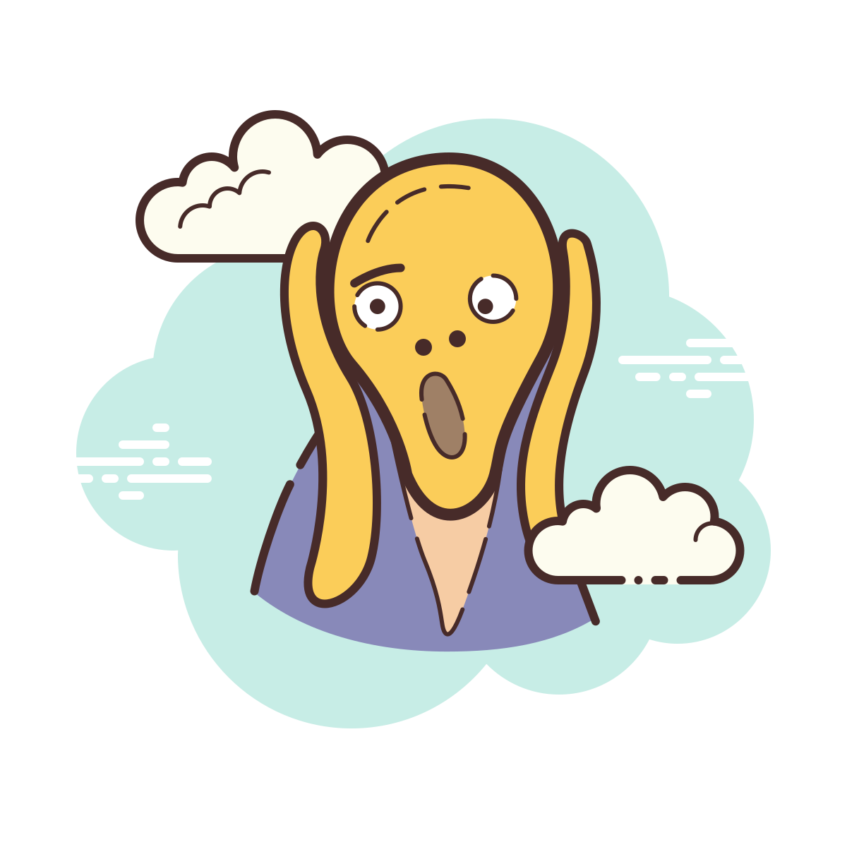 cloud style edvard munch icon