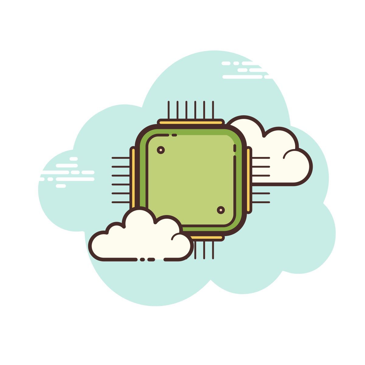 cloud style elektronik icon