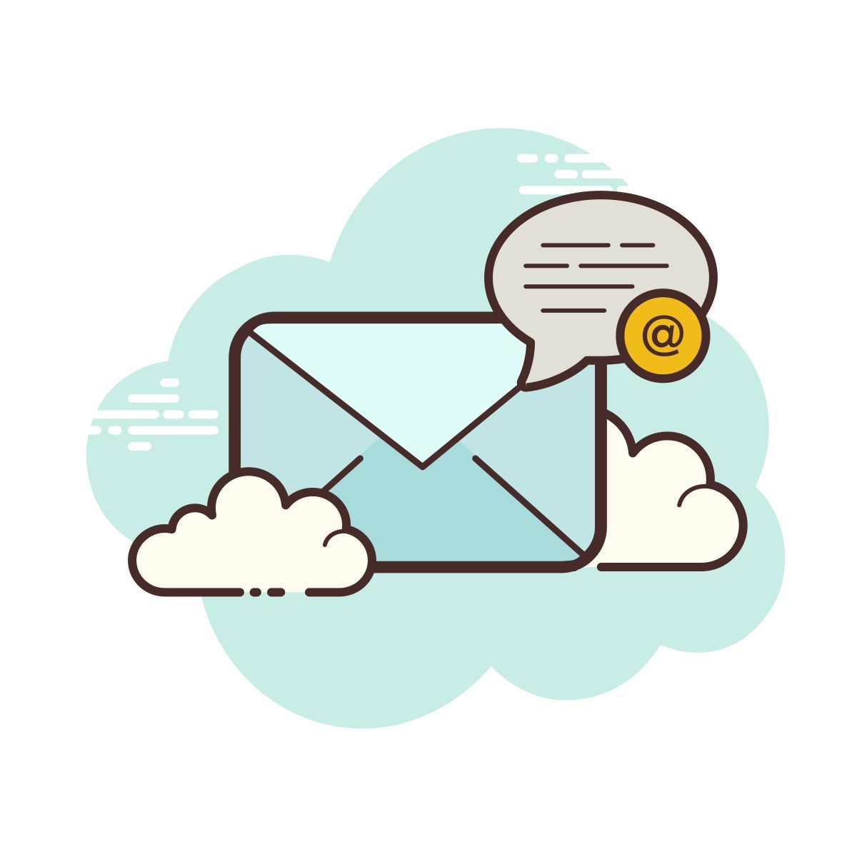 cloud style e mail icon