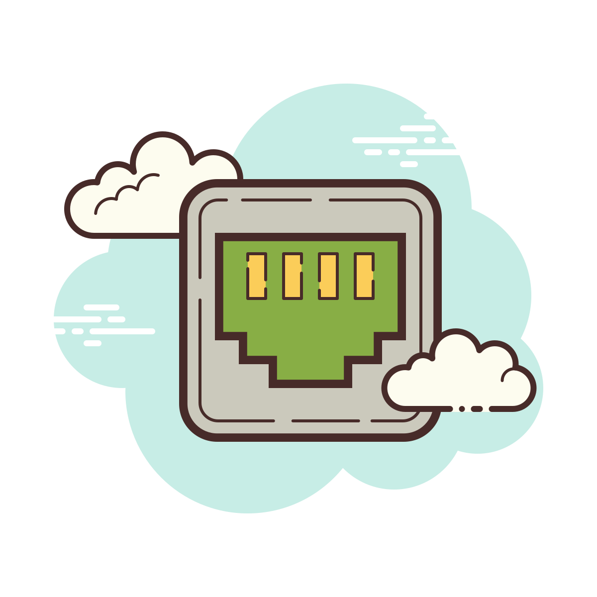 cloud style ethernet on icon