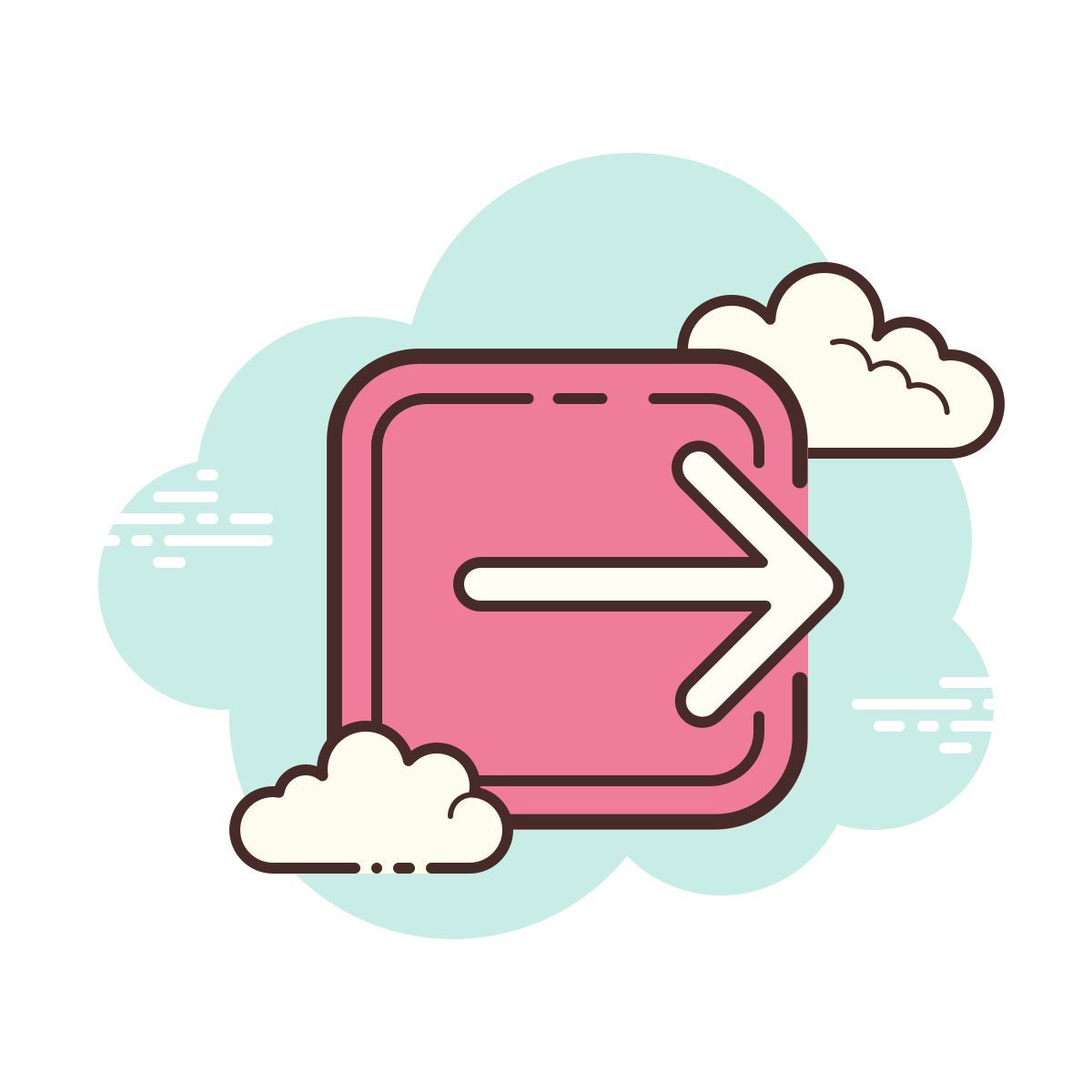 cloud style exporter icon