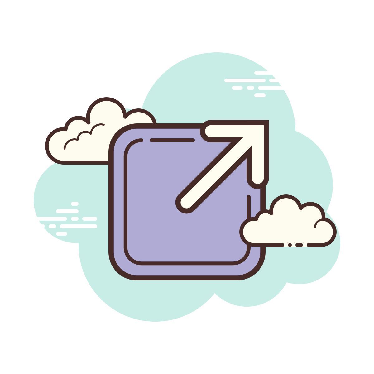cloud style lien externe icon