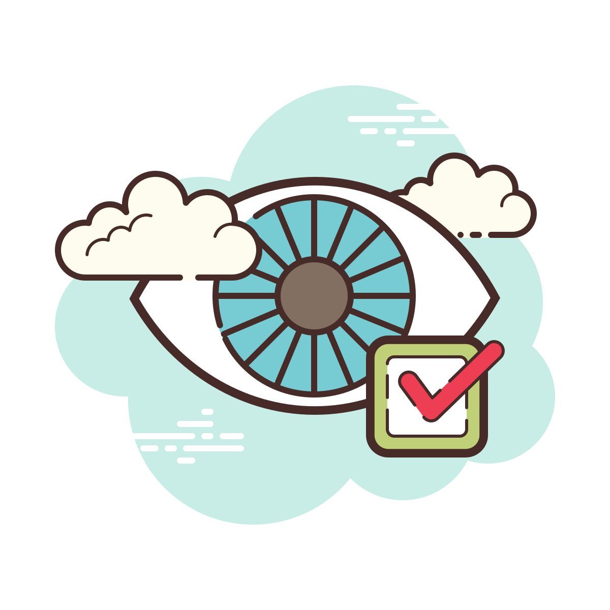 cloud style 经过眼睛检查 icon