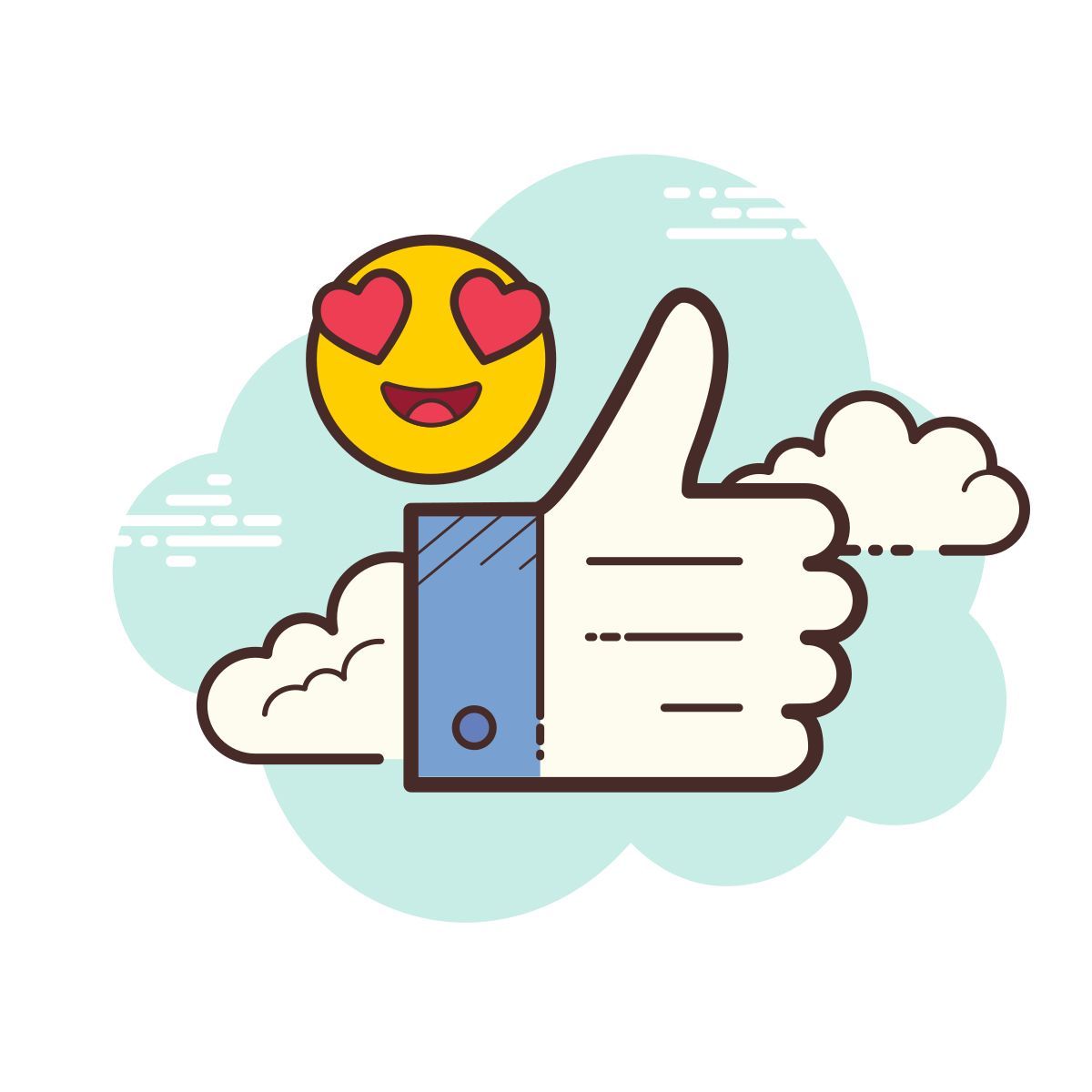 cloud style j'aime ça icon