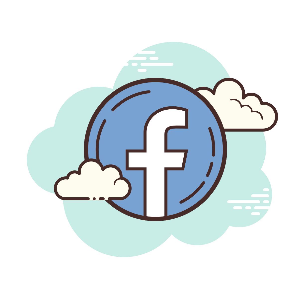 cloud style facebook icon