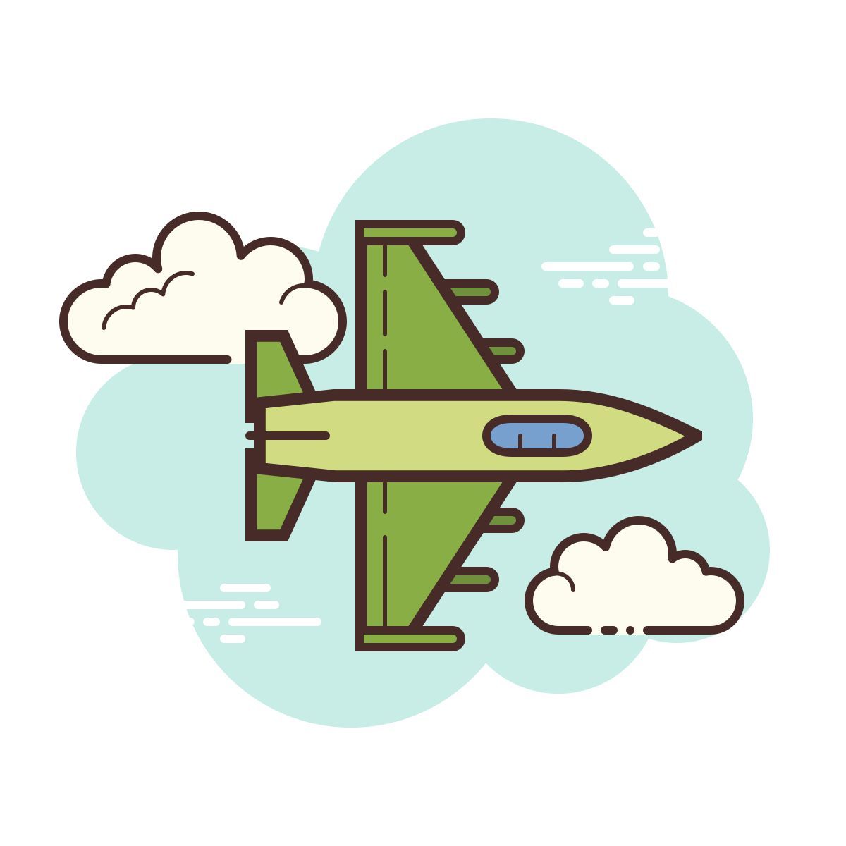 cloud style kampfjet icon