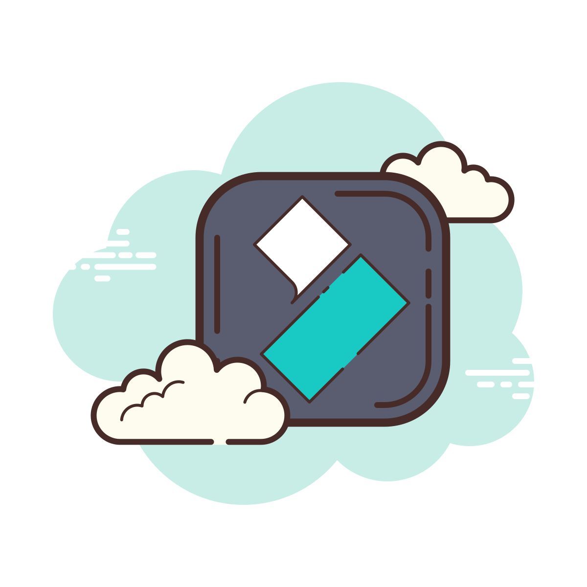 cloud style filmora icon
