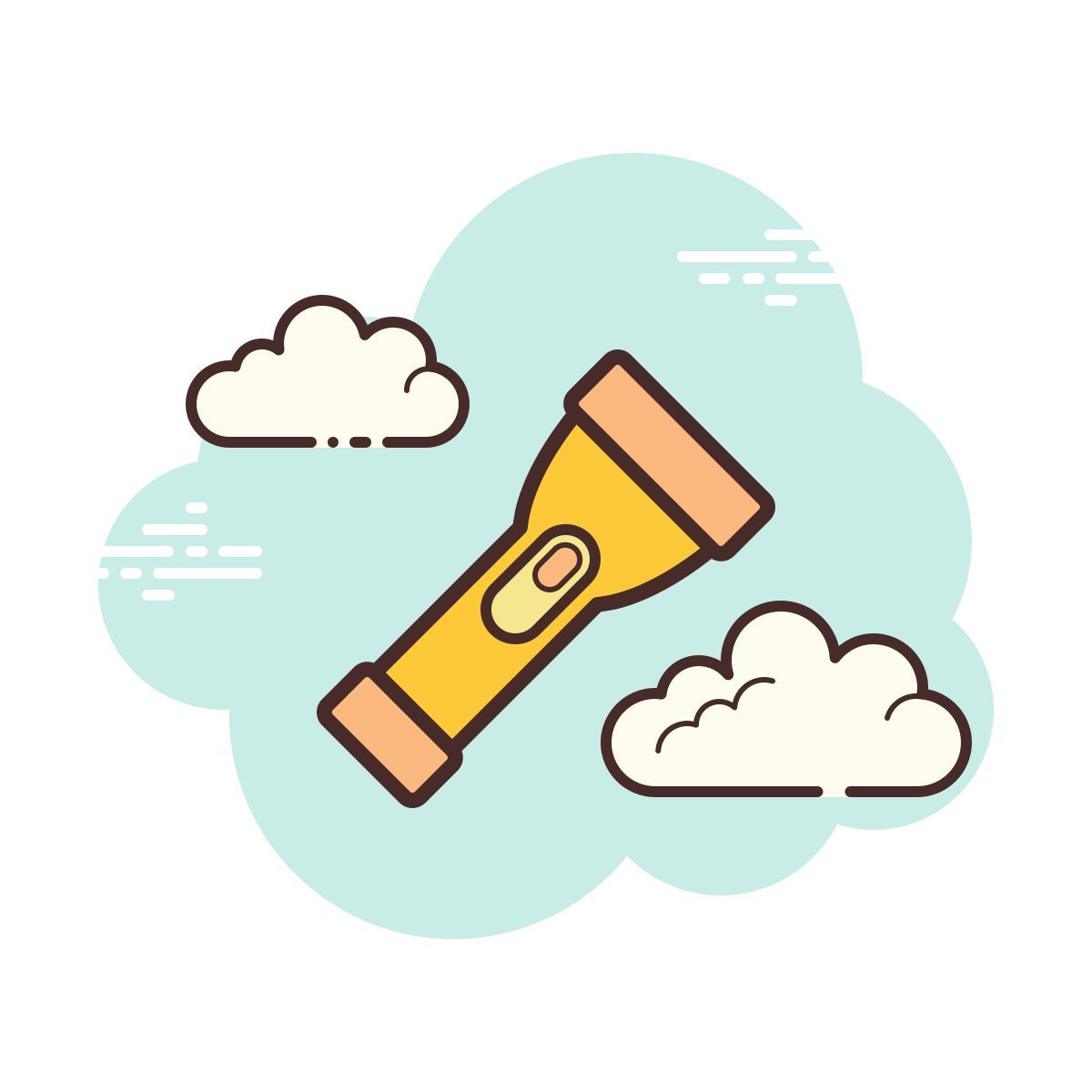 cloud style 手电筒 icon