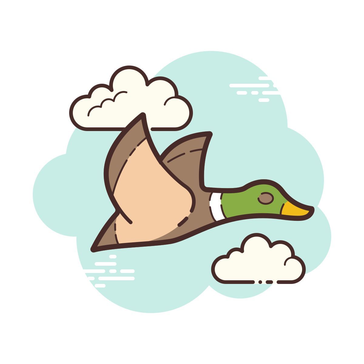 cloud style anatra volante icon