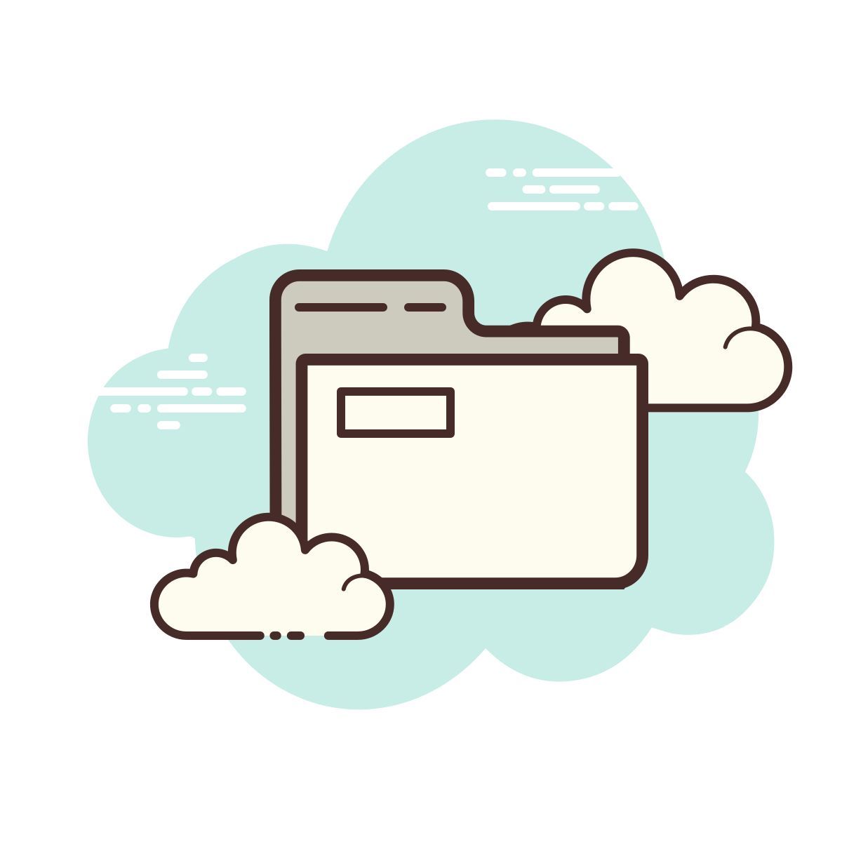 cloud style folder icon