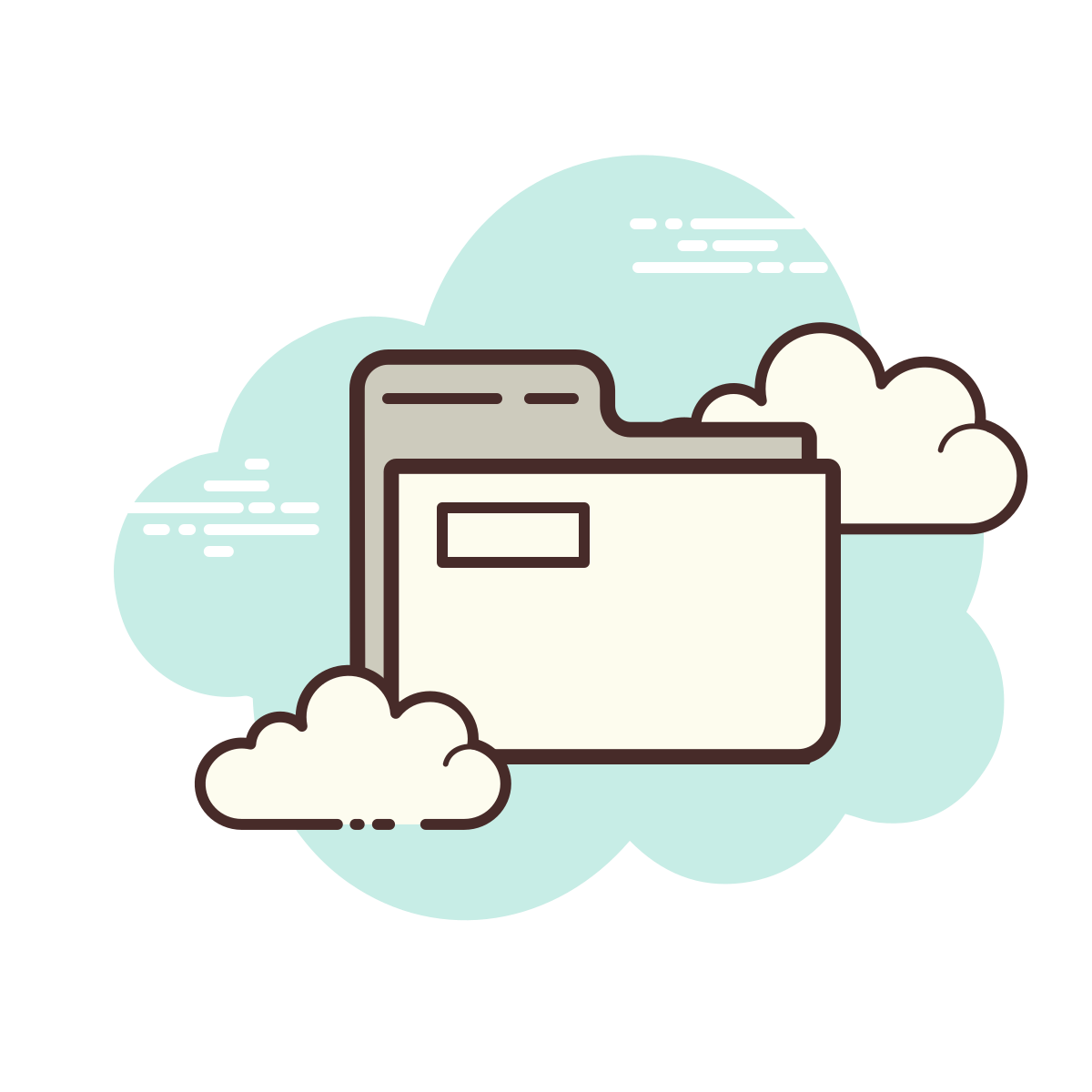 cloud style folder invoices icon