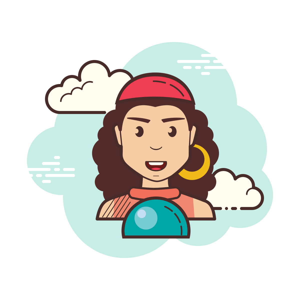 cloud style fortune teller icon