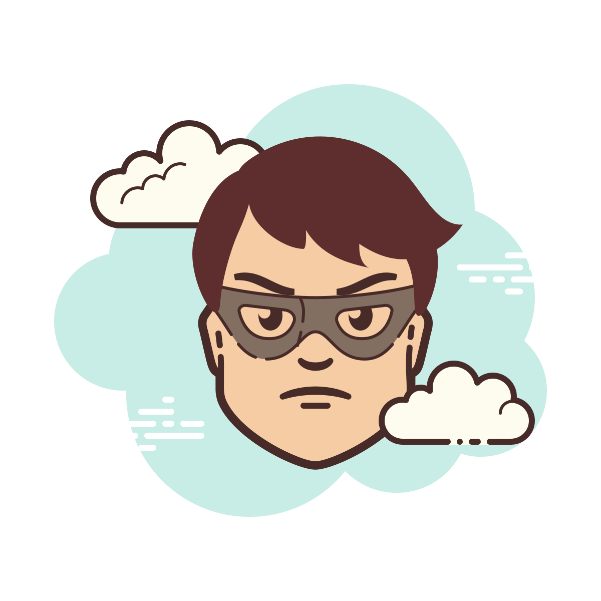 cloud style fraud icon