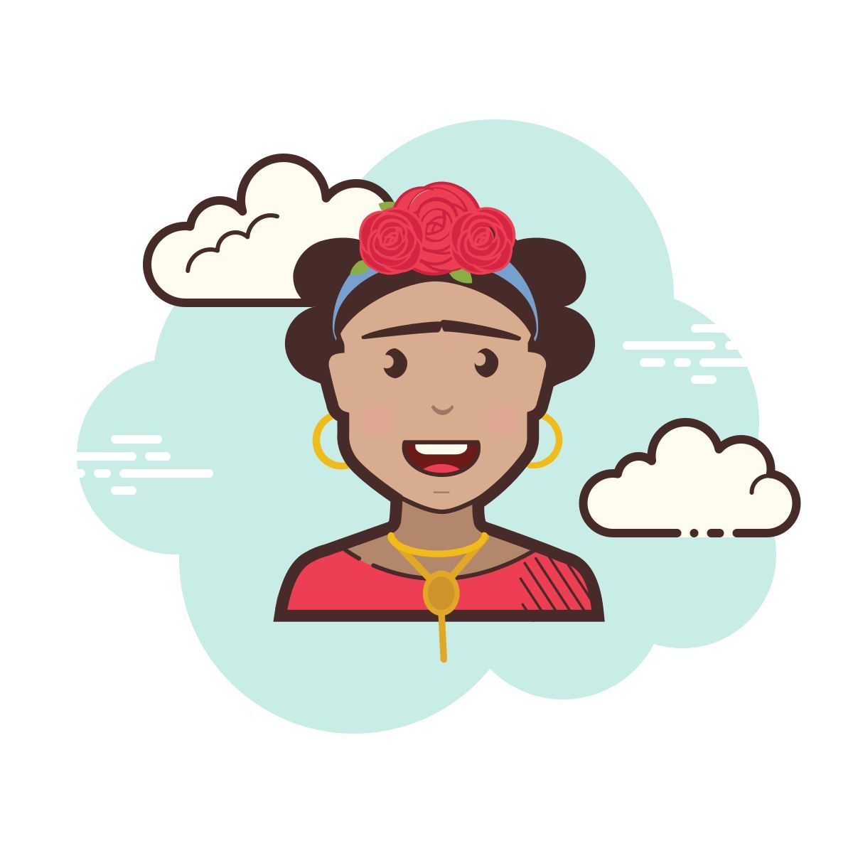 cloud style 프리다 칼로 icon