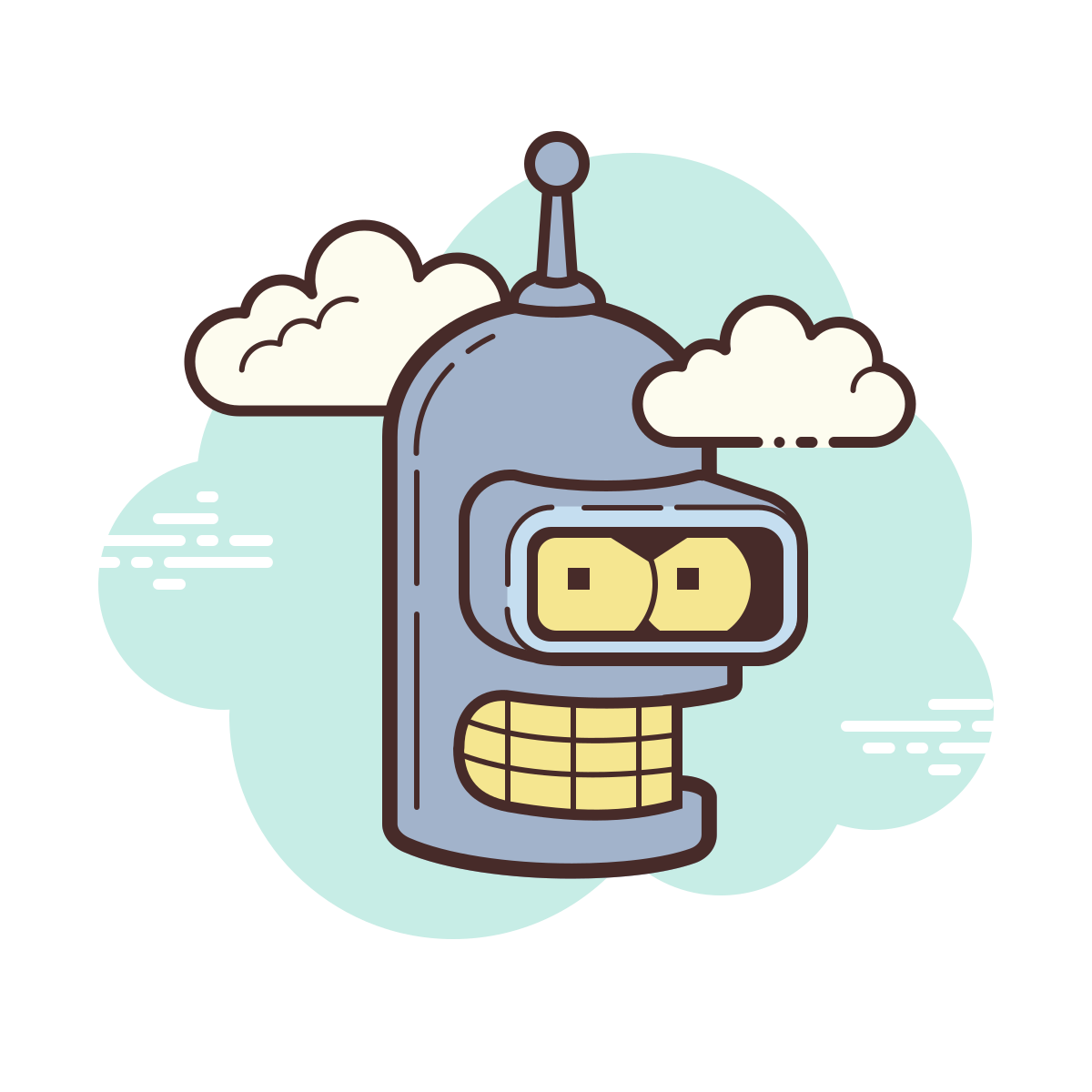 cloud style futurama bender icon