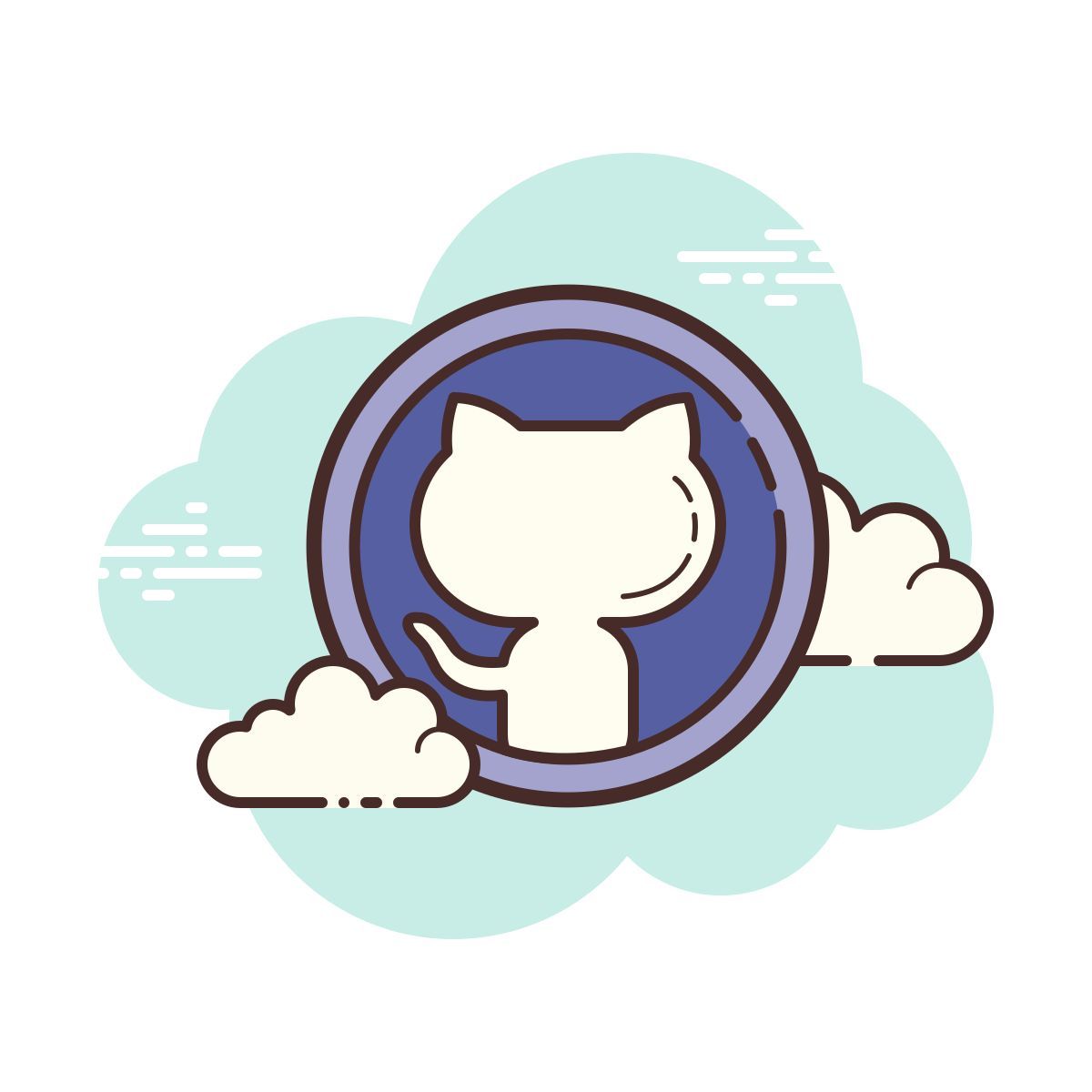 cloud style github icon
