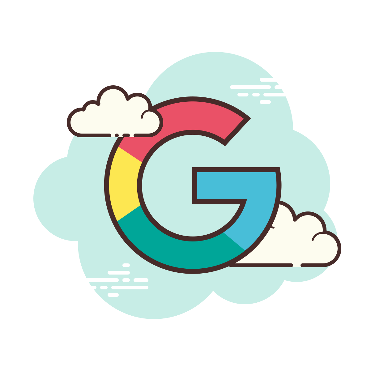 cloud style google logo icon