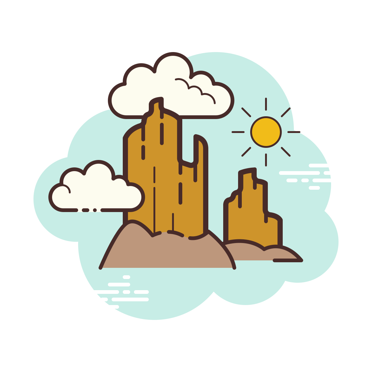 cloud style grand canyon icon