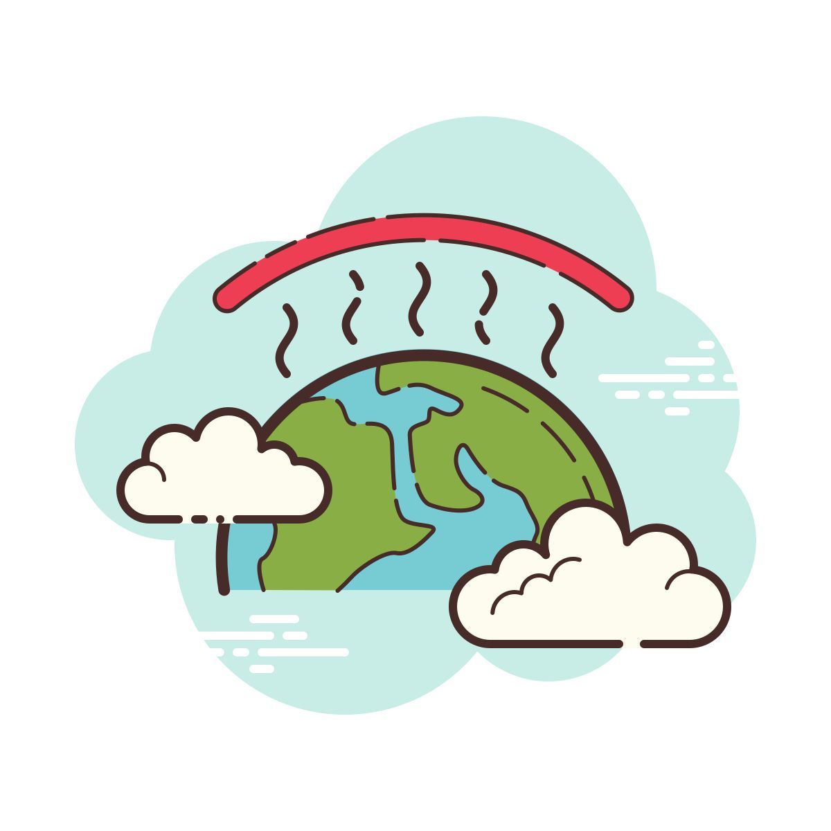 cloud style effet de serre icon