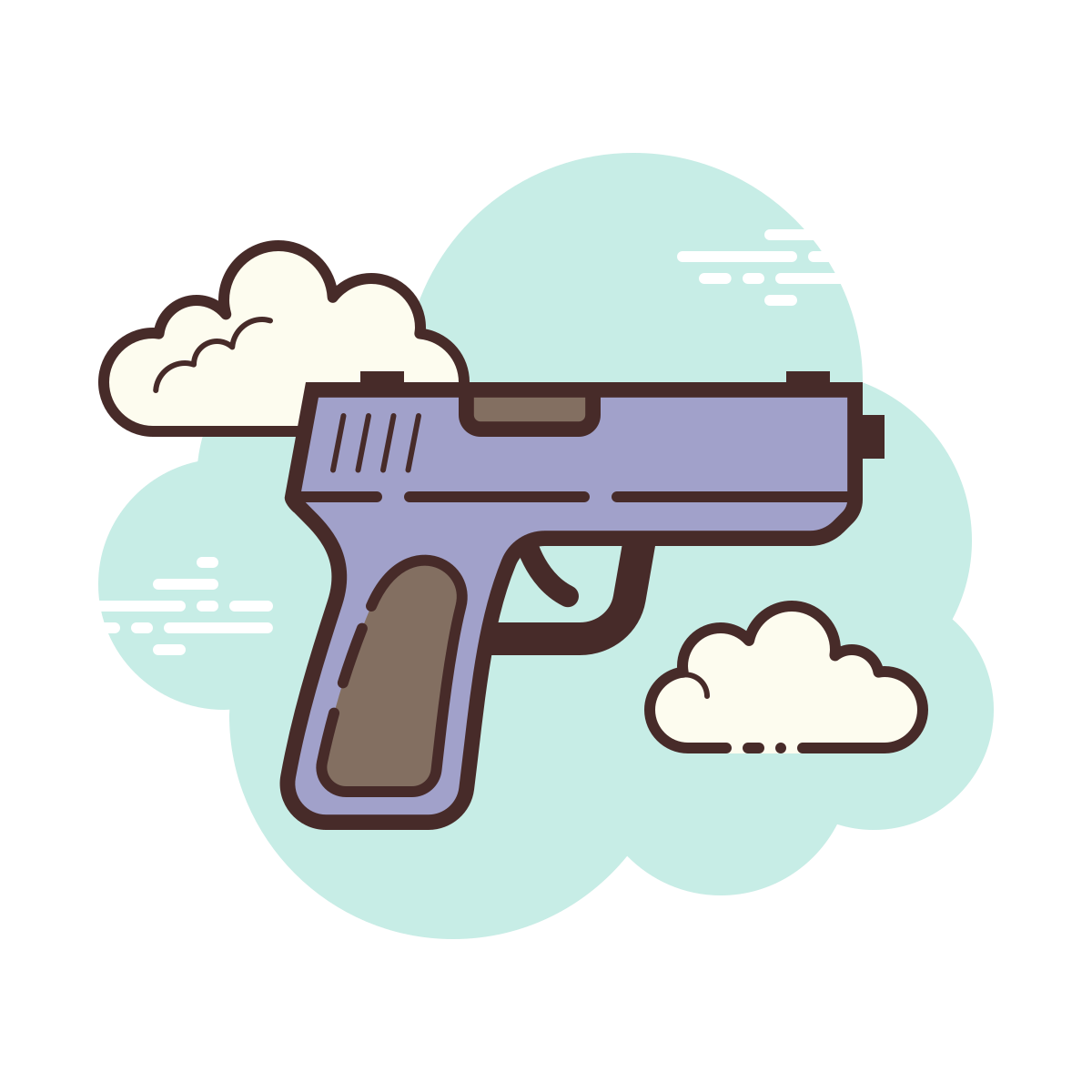 cloud style gun icon