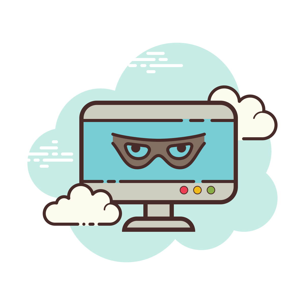 cloud style hacking icon