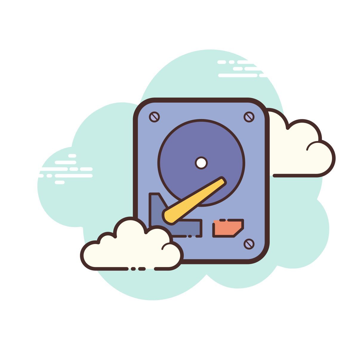 cloud style disco rigido icon